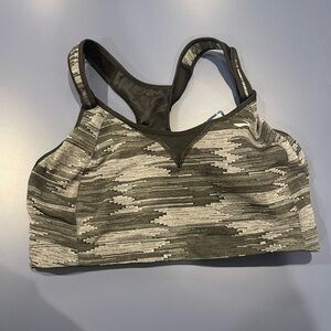 Brooks Black and Gray Patterned Sports Bra